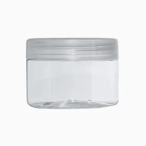 250g Clear Pet Cosmetic Jar With Clear Lid
