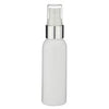 100ml Hdpe White Boston Bottle with Silver Mist Spray Pack Of 100 Units
