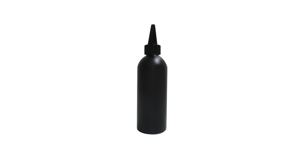 100ml HDPE Black Boston Bottle With Oil Spout Pack Of 100 Units