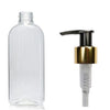 500ml Pet Clear Squart Bottle With Gold Pump