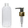 500ml Pet Clear Squart Bottle With Gold Pump