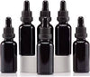 30ml Black Glass Dropper Bottle with Black Pipette