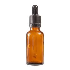 30ml Amber Glass Dropper Bottle with Black Pipette