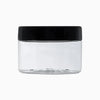 250g Clear Pet Cosmetic Jar With Black Lid