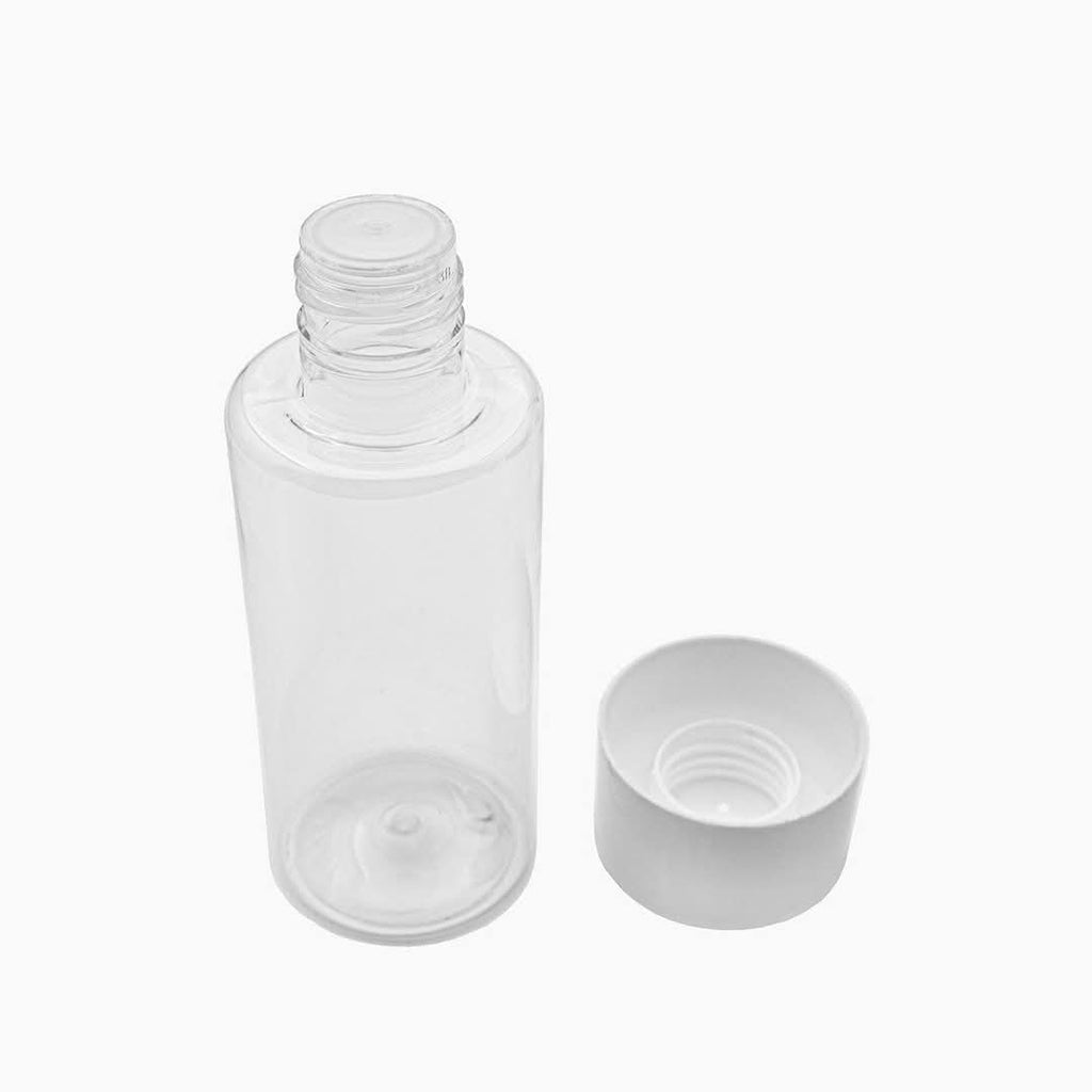 200ml Clear PET Tissue Oil Bottle with White Lid pack of 50 units