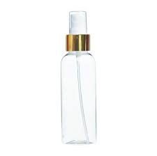 100ml Pet Clear Bottle With Gold Mist Spray Pack Of 100 Units
