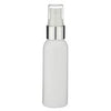 100ml Hdpe White Boston Bottle with Silver Mist Spray Pack of 100 Units