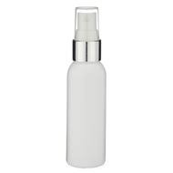 100ml Hdpe White Boston Bottle with Silver Mist Spray Pack of 100 Units