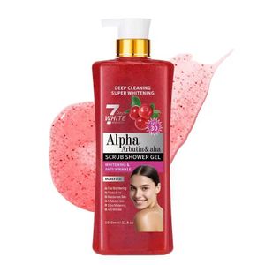 1Litre Alpha Arbutin And AHA Scrub Shower Gel