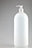 1 Liter HDPE White Bottles with Lotion Pumps et of 50 units