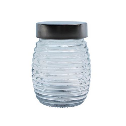 200ml Glass Hive Jars with Silver Lids pack of 30 units