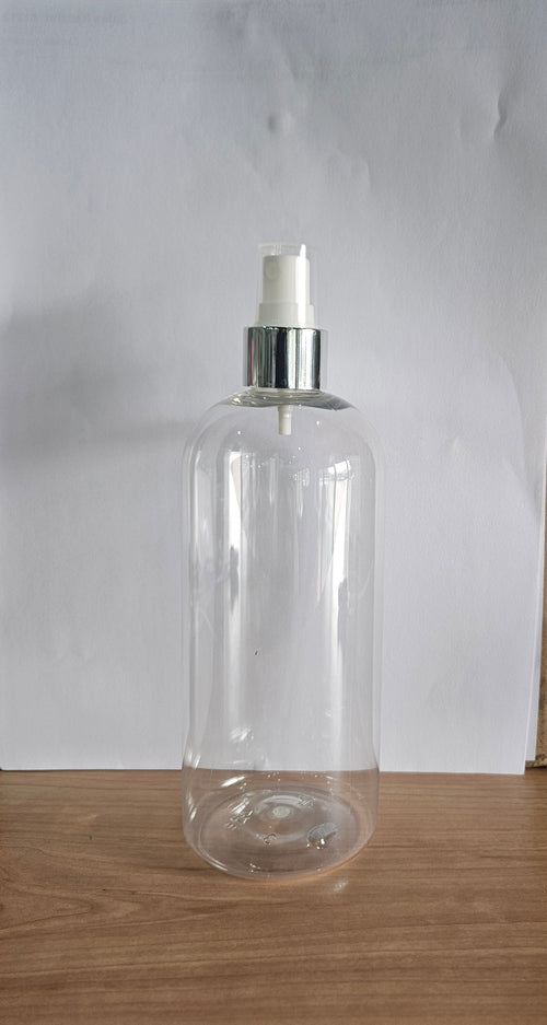 500ml Pet Squat Bottle With Silver White Mist Spray
