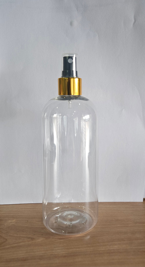 500ml Pet Squat Bottle With Gold Black Mist Spray Pack Of 50 Units