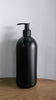500ml Hdpe Boston Black Bottle With Black Lotion Pump Pack Of 50