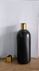 500ml Hdpe Boston Black Bottle With Gold Black Disc Cap
