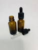 20ml Amber Dropper Bottles with Black Pipettes sets of 50 units