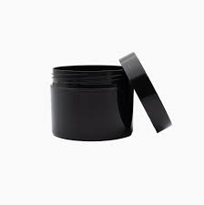 250g Black Cosmo Cosmetic Jar with a black lid