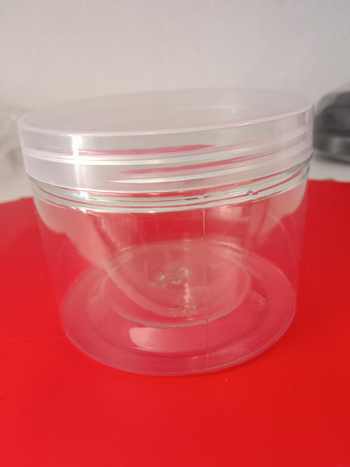 250g Fancy Clear Pet Jar with clear Lid pack of 12 Units