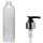 250ml Pet Clear Boston Bottle With Silver Lotion Pump