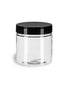 500ml Transparent PET Jar with a choice of Black or White Lid – a pack of 50 units