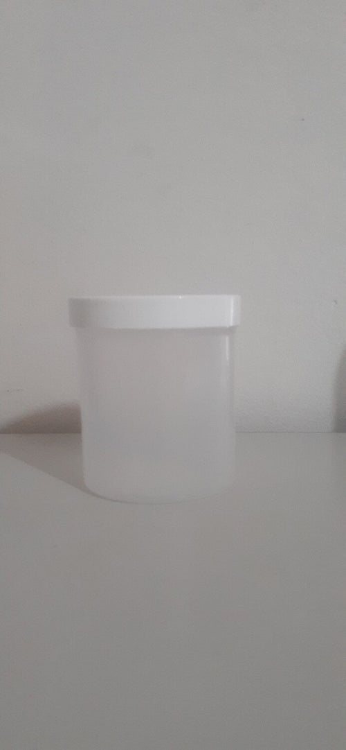 500ML natural plastic jar with white lid