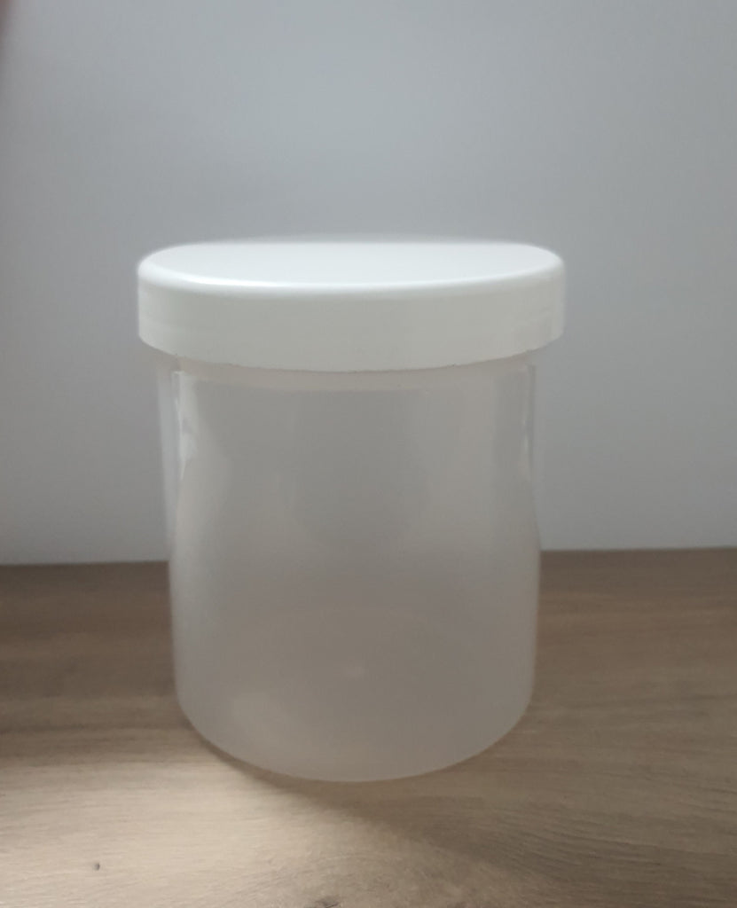 500g Cosmo Natural Cosmetic Jar with White lid Pack of 100 Units