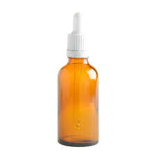 50ml Amber Dropper Bottle with White Pipette A Pack Of 50 Units