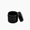 50g Black Euro Plastic Cosmetic Jar with black lid