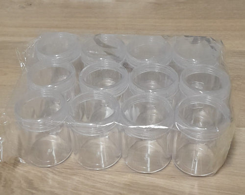 50ml Fancy Pet Clear Plastic Jars Pack Of 12 Units