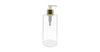 500ml Pet Clear Shoulder Bottle With Gold Lotion Pump