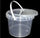2Litre Clear Plastic Bucket with Lid