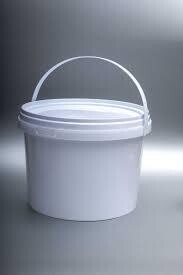 5Litres White Plastic Bucket with Lid