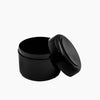 250g Black Euro Plastic Cosmetic Jars with  Black lids pack of 50 units