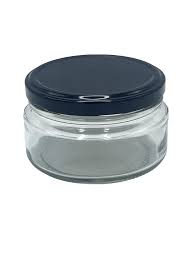 200ml Glass Dip Jar with a black lid
