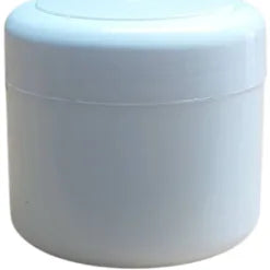 50g Euro White Jar With White Lid