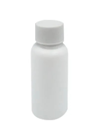 50ml White Boston Bottle White Screw Lid Pack Of 100 Units