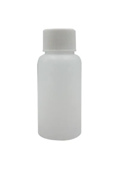 50ml Natural Boston Bottle White Screw Lid Pack Of 50 Units