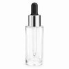 30ml Clear Shoulder Glass Dropper Bottle with Silver Black Pipette Pack Of 50 Units