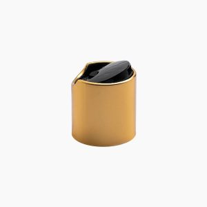 24mm Gold & Black Disc Top Caps Pack of 100 units
