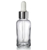 30ml Clear Glass Dropper Bottle with Silver White Pipette Pack Of 115 Units