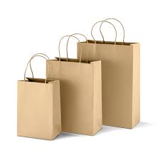 Brown Kraft Gift Bag Large Pack of 12