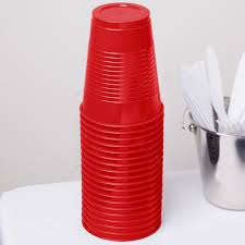 200ml disposable cups in red pack of 50