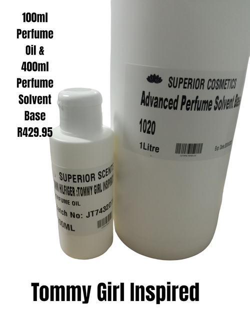 100ml Tommy Girl Inspired Perfume Oil and 400ml Perfumer's Alcohol Combo